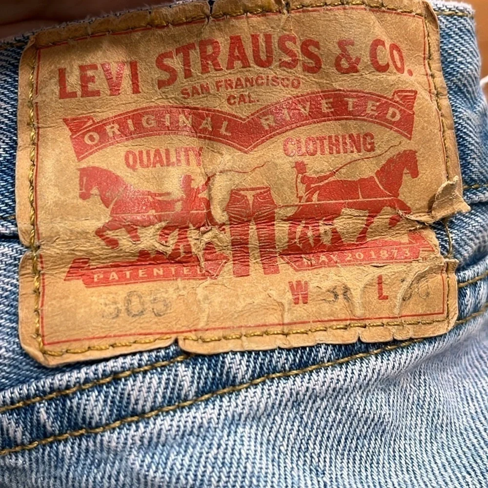 Levi's 505 straight leg faded Denim Jeans-36W